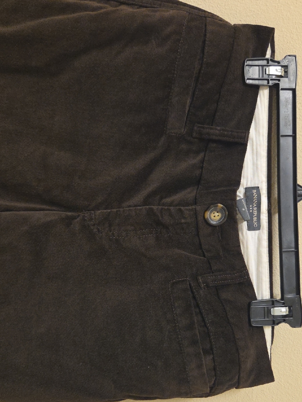 Banana Republic Split Hem Women Size 6 Dark Brown Corduroy Boot-Cut Pants - Picture 5 of 6